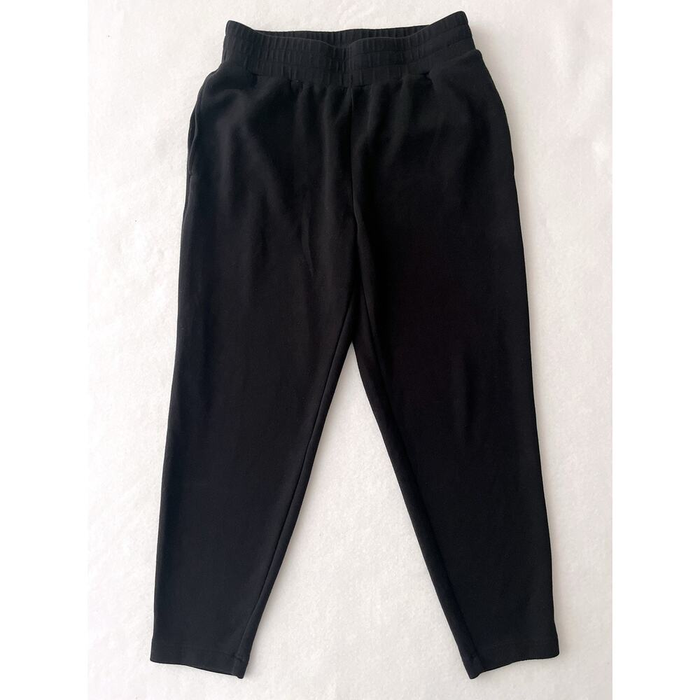 Varley Pants Women M Black DoubleSoft Sweatpants Tapered Elastic Waist Lounge